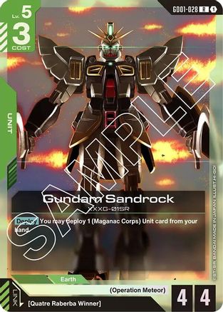 Gundam Sandrock (GD01-028) - Newtype Rising Holofoil