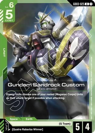 Gundam Sandrock Custom (GD03-025) - Steel Requiem